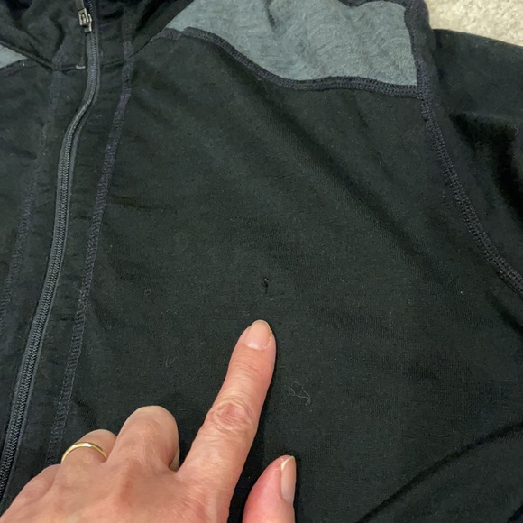 Ibex Merino Wool Full Zipper Lightweight Black Gray Sweater-Medium - Picture 15 of 15